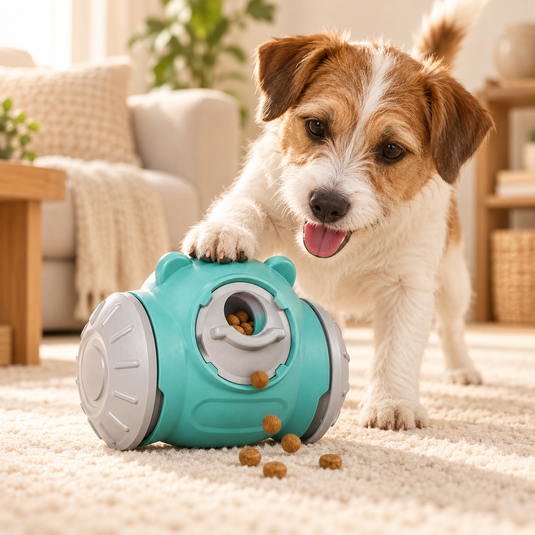 Interactive Dog Tumbler Toy – IQ Training Slow Feeder