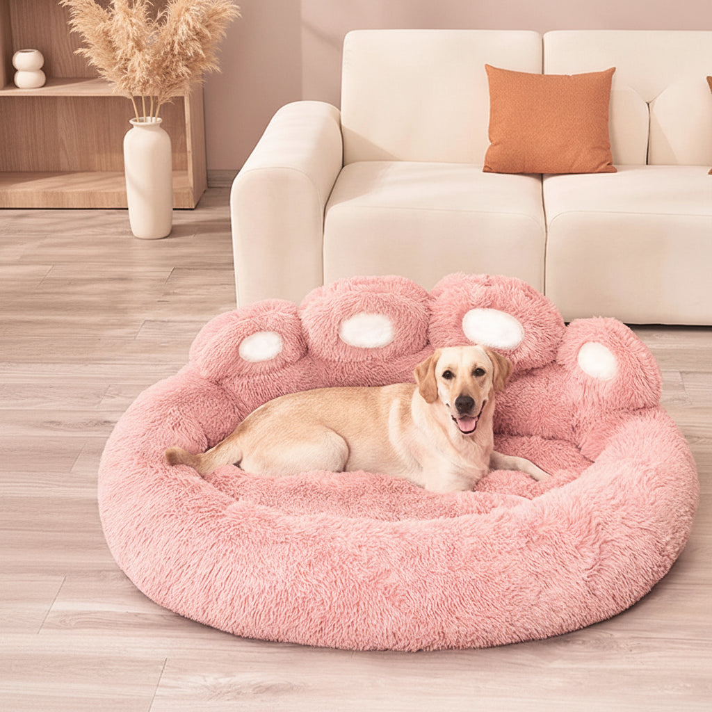 Fluffy Dog Bed Winter Warm Large Pet Products Small Sofa Baskets Pets Kennel Mat Puppy Cats Supplies Basket Blanket Accessories - BarkHaus