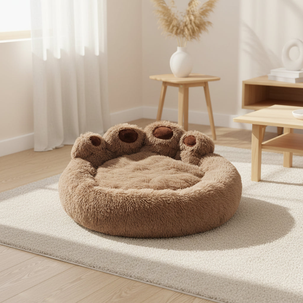 Fluffy Dog Bed Winter Warm Large Pet Products Small Sofa Baskets Pets Kennel Mat Puppy Cats Supplies Basket Blanket Accessories - BarkHaus